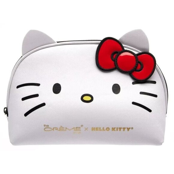 Hello Kitty Accessories - The Crème Shop x Hello Kitty Dome Makeup Travel Cosmetic Pouch Bag New